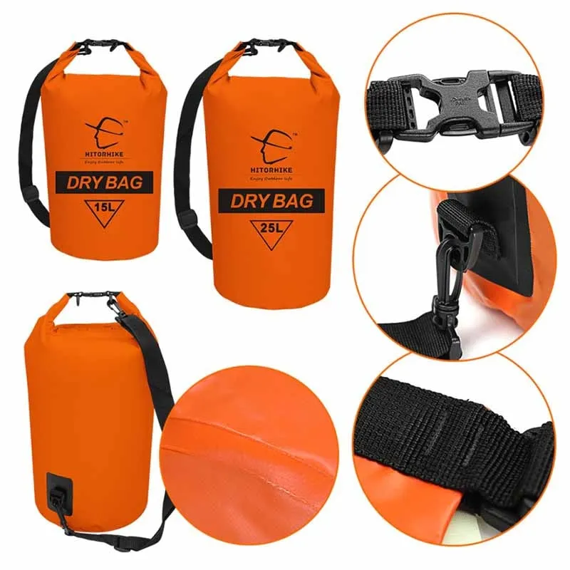 15L 25L Swimming Waterproof Bag Dry Sack Bag For Canoeing Kayak Rafting Outdoor Sport Bags Travel Kit Equipment storage bag 2018