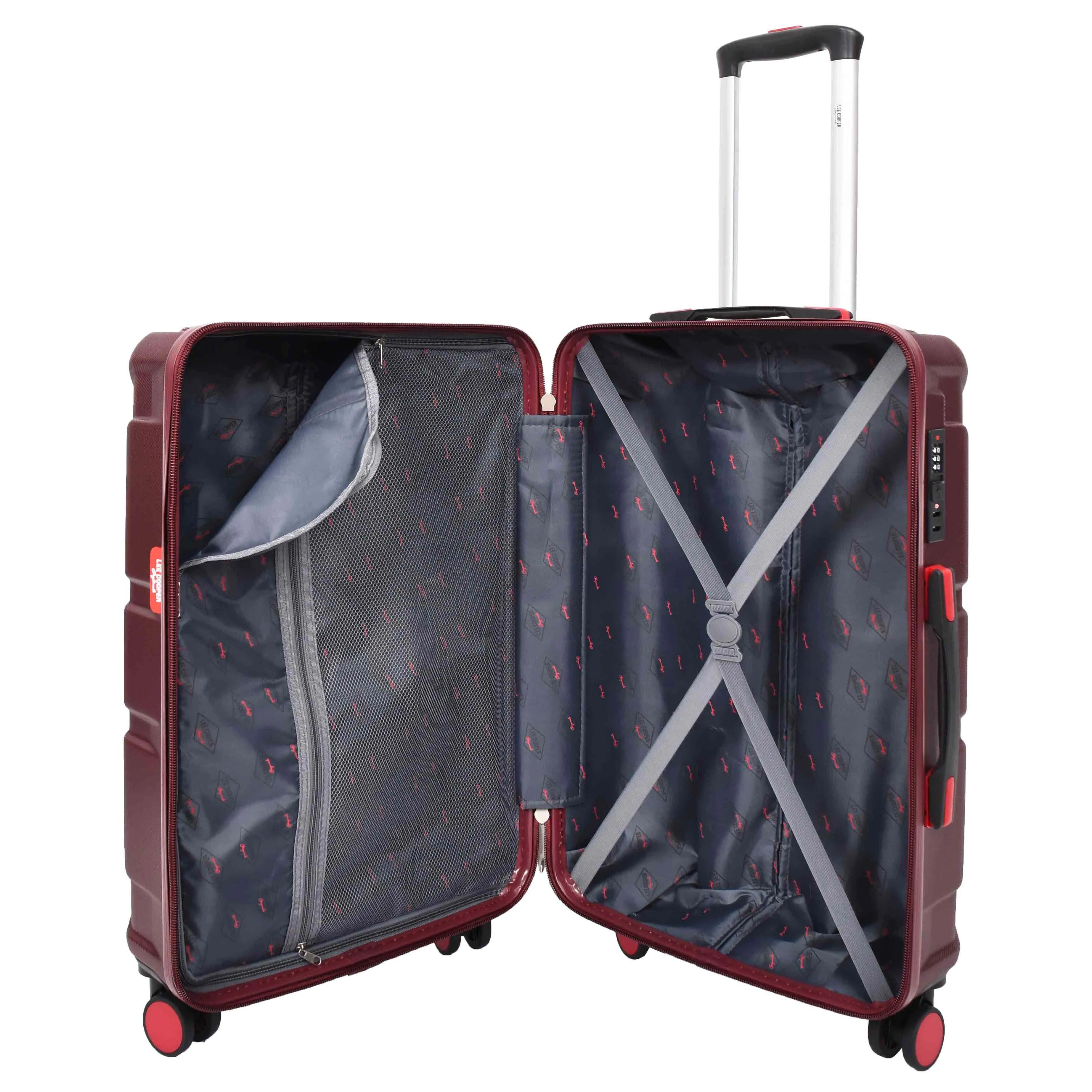 4 Wheel Spinner TSA Hard Travel Luggage Union Jack Wine