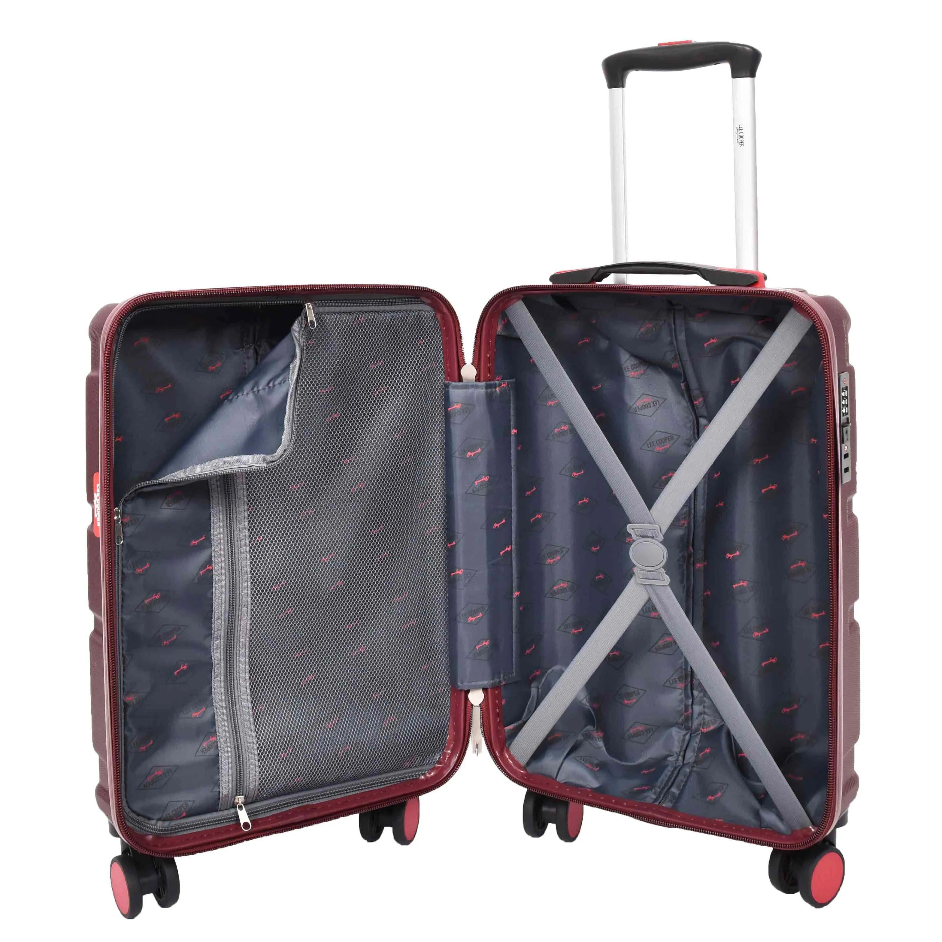 4 Wheel Spinner TSA Hard Travel Luggage Union Jack Wine