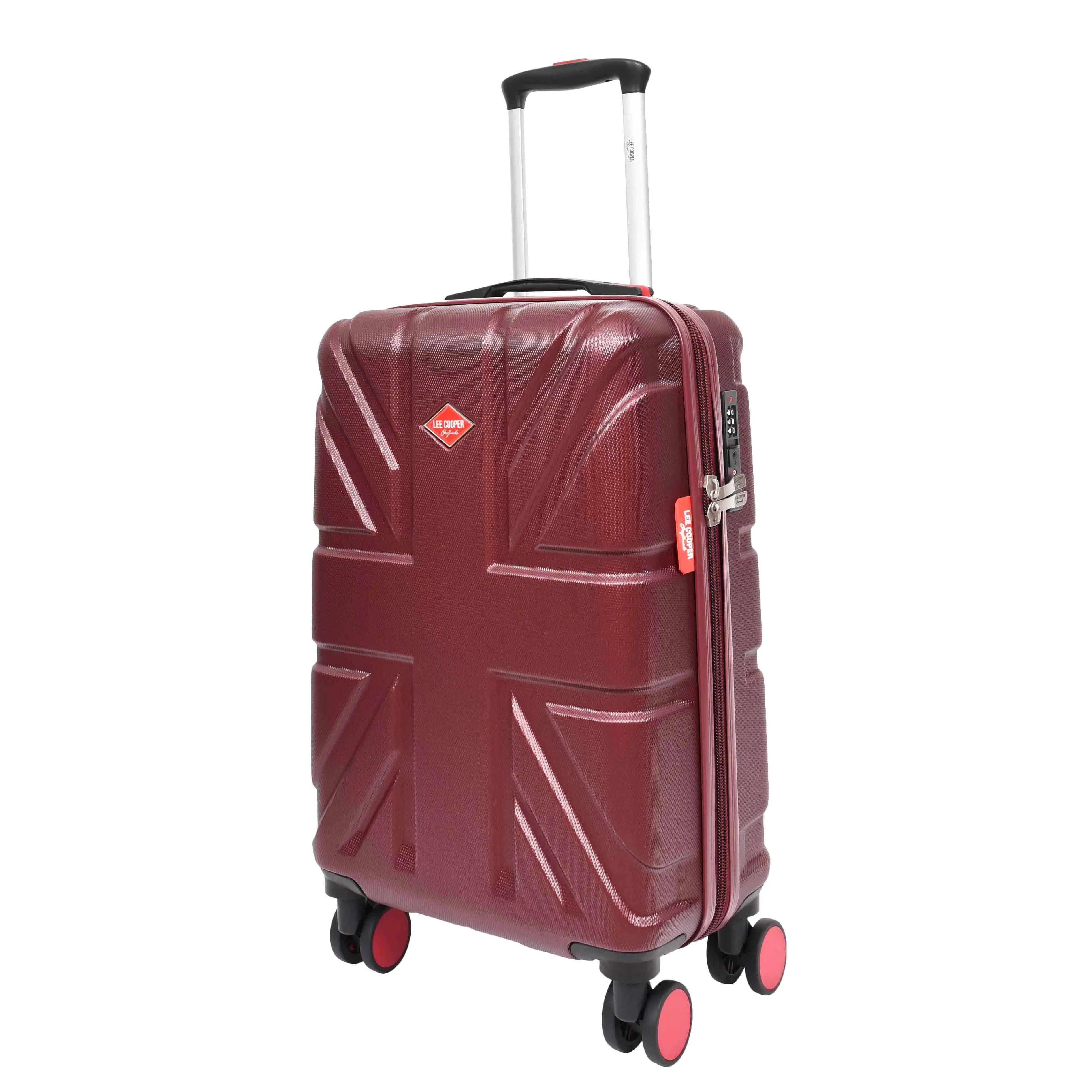 4 Wheel Spinner TSA Hard Travel Luggage Union Jack Wine