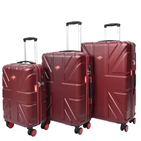 4 Wheel Spinner TSA Hard Travel Luggage Union Jack Wine