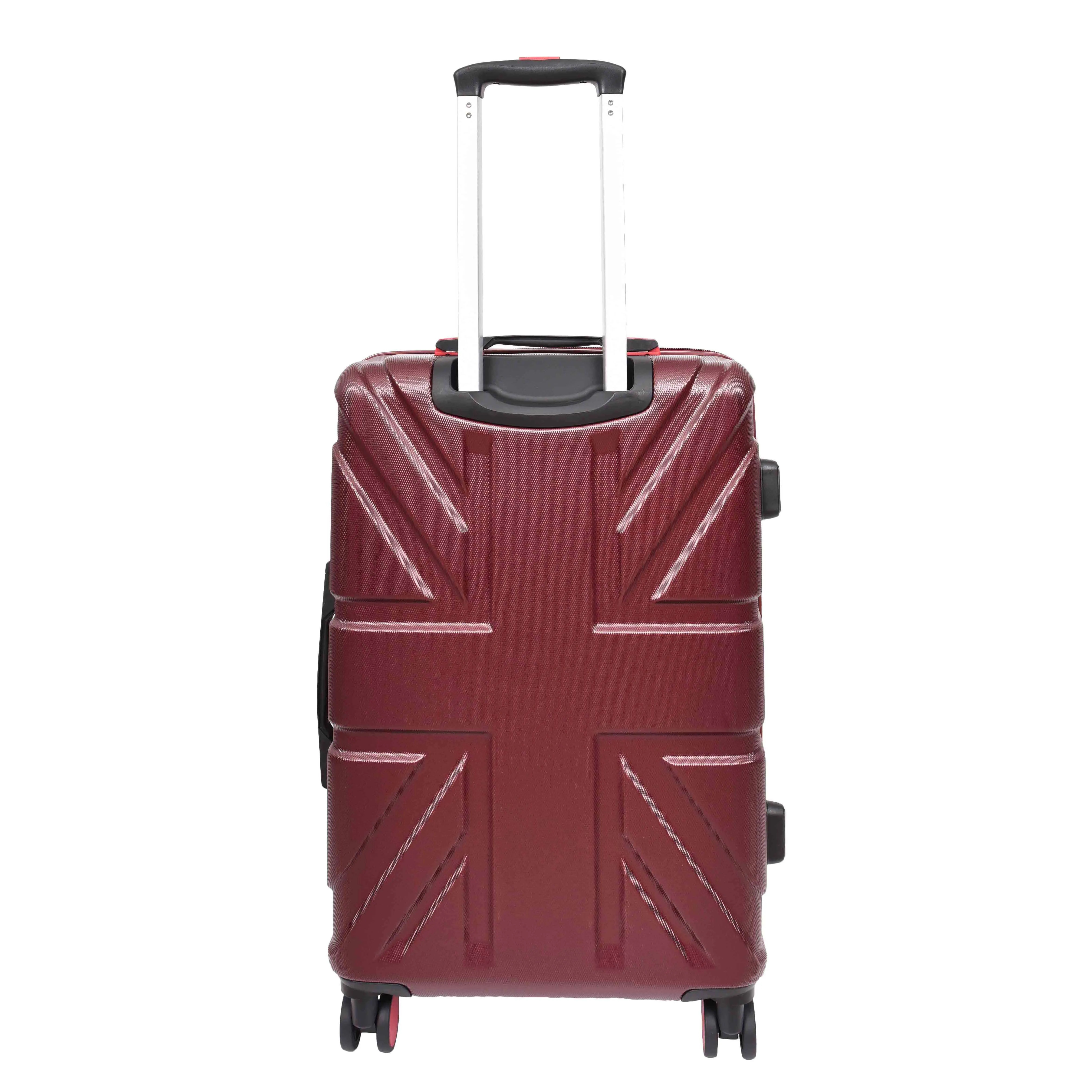 4 Wheel Spinner TSA Hard Travel Luggage Union Jack Wine