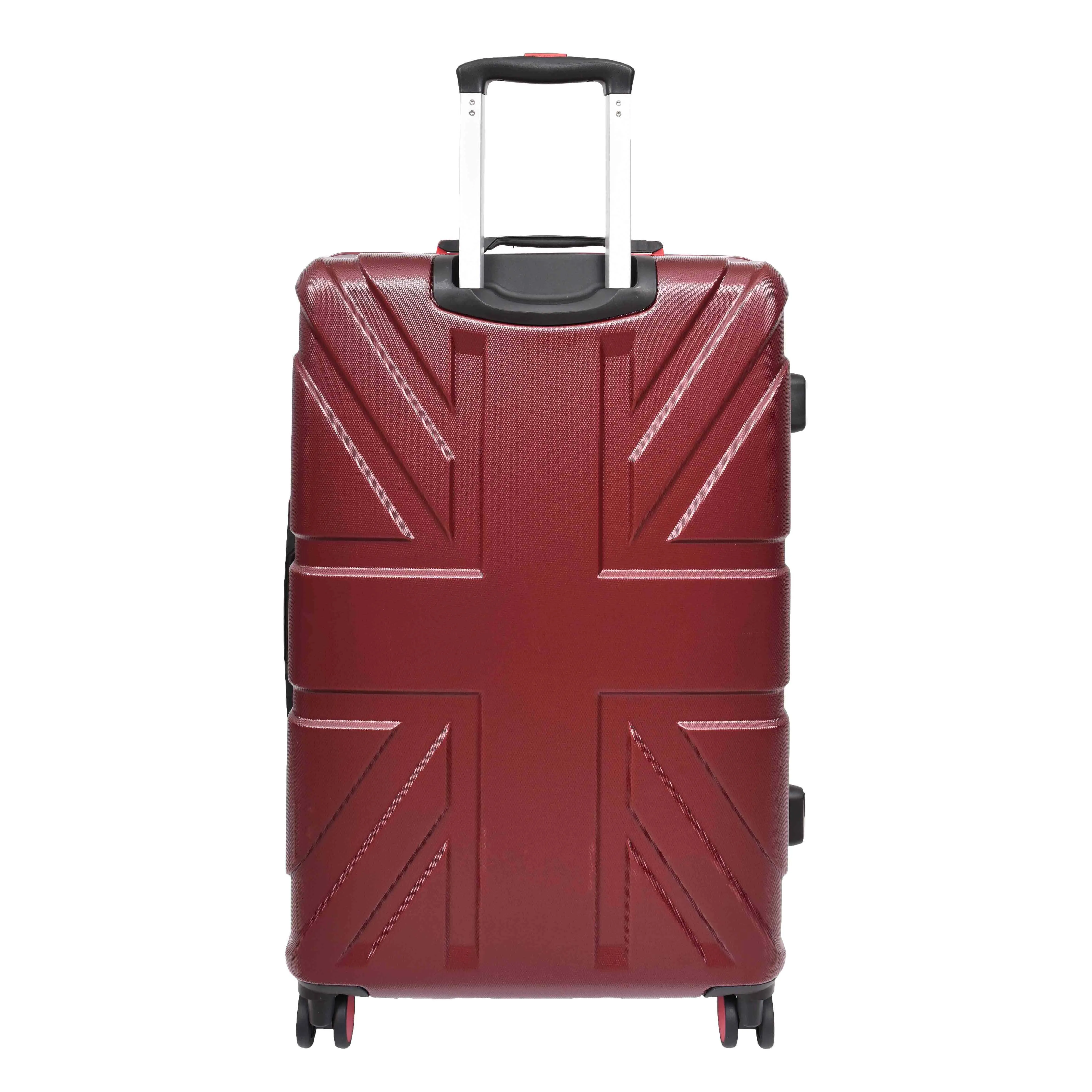 4 Wheel Spinner TSA Hard Travel Luggage Union Jack Wine