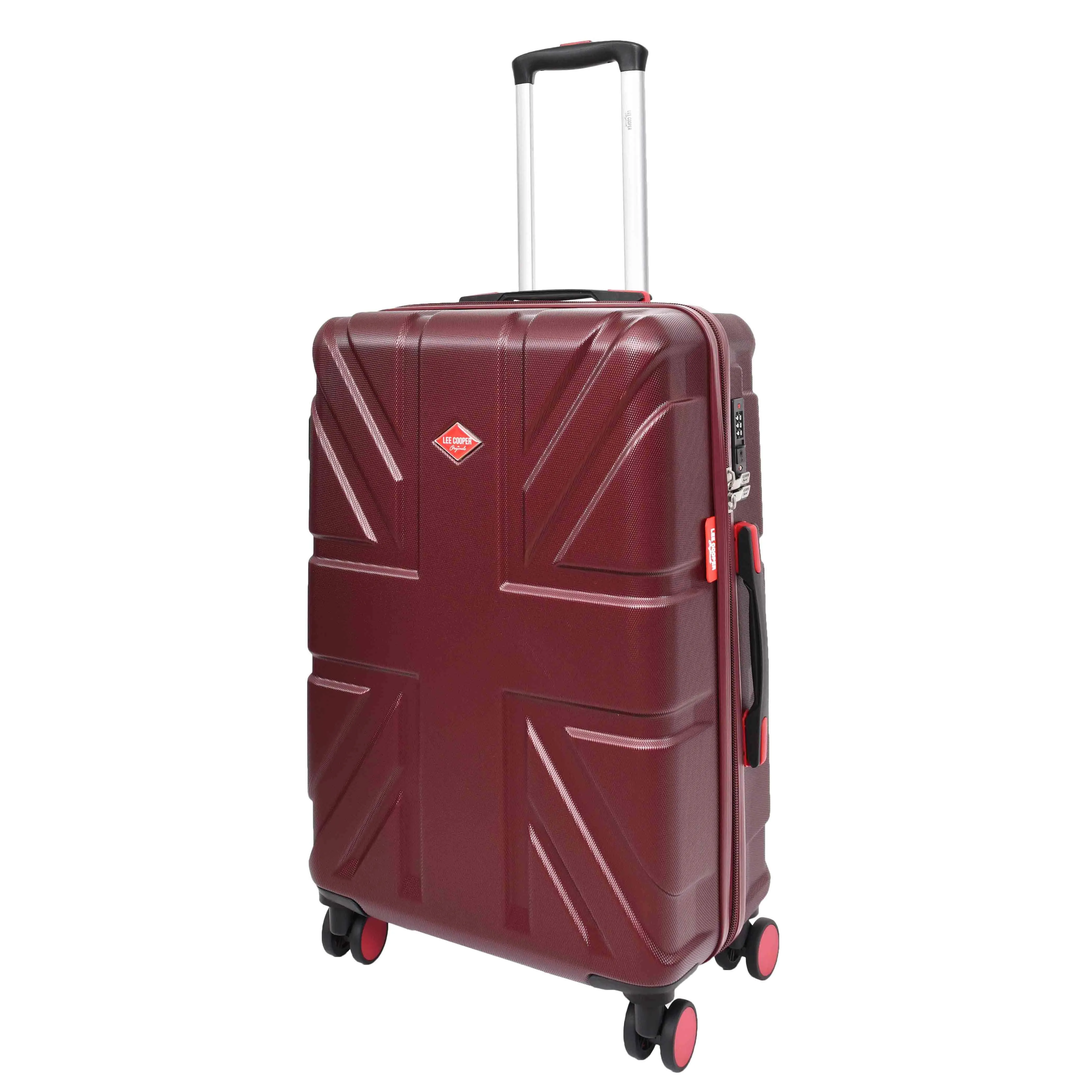 4 Wheel Spinner TSA Hard Travel Luggage Union Jack Wine