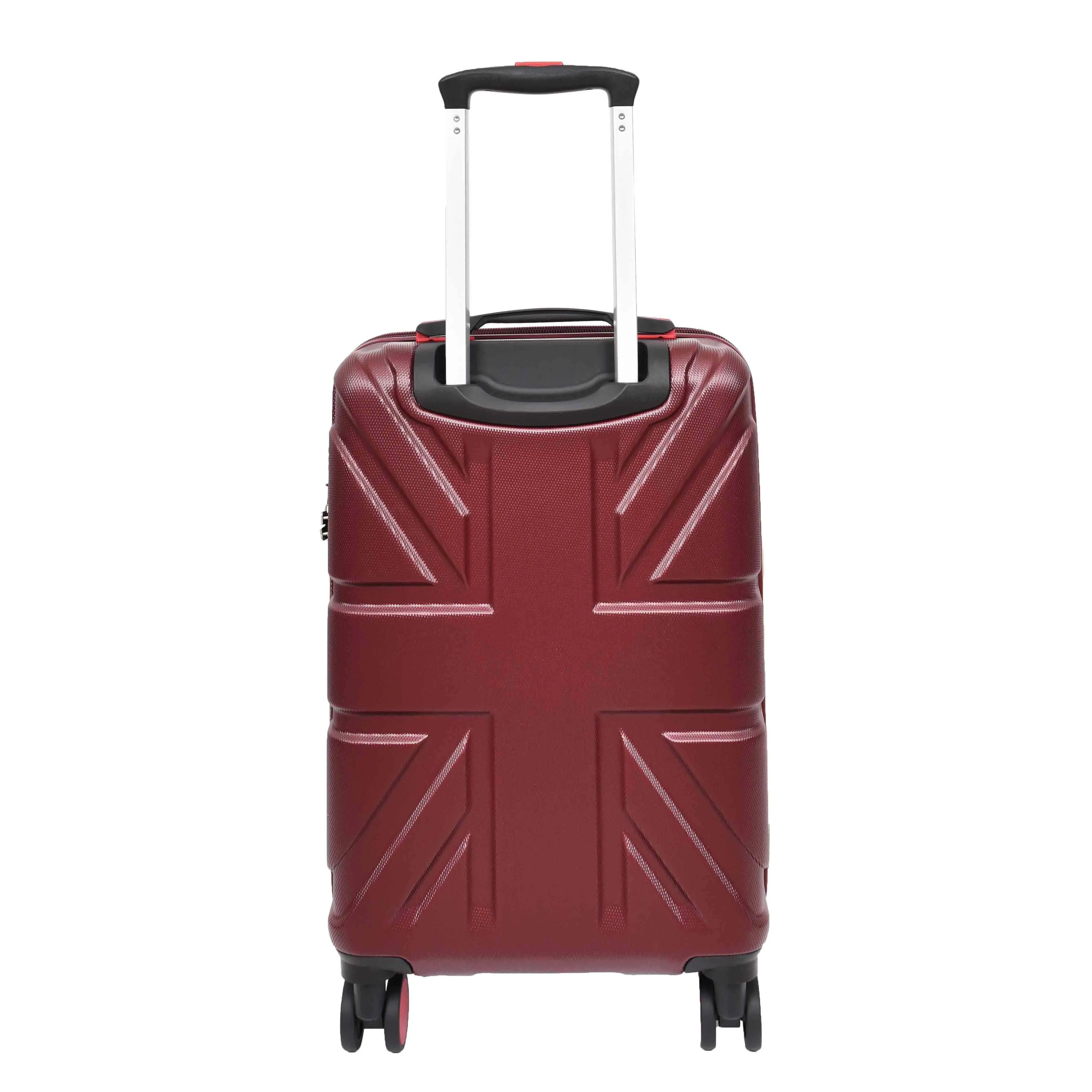 4 Wheel Spinner TSA Hard Travel Luggage Union Jack Wine