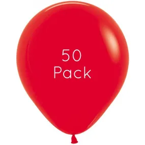 45cm Red Giant Balloons - 50 Pkt