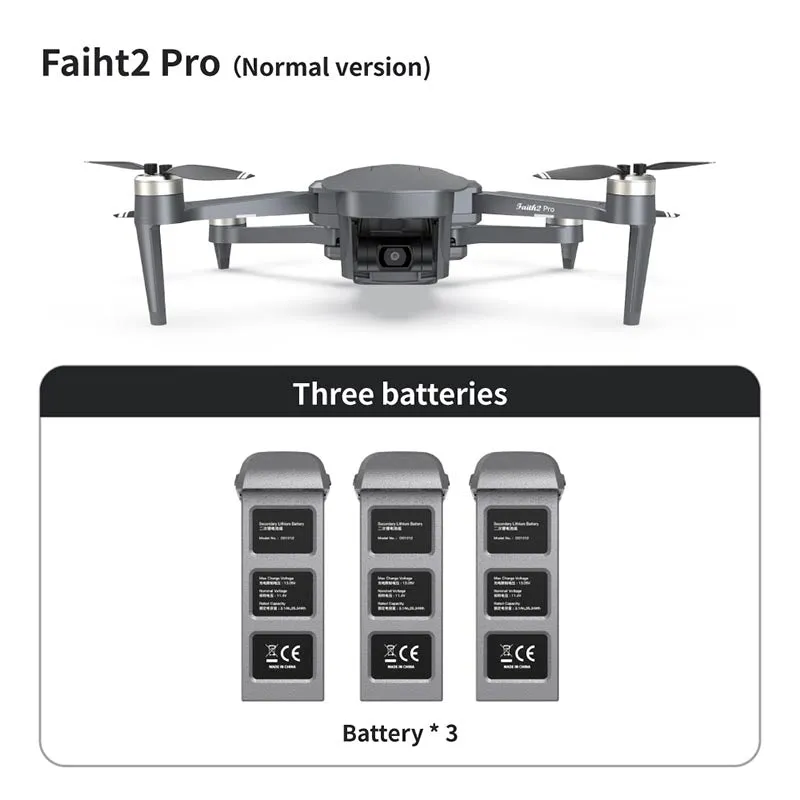 4K Drone Cfly Faith2 PRO 3-Axis Gimbal HD Camera 360° Rotating Radar Obstacle Avoidance 6KM FPV GPS 5G Wifi Quadcopter