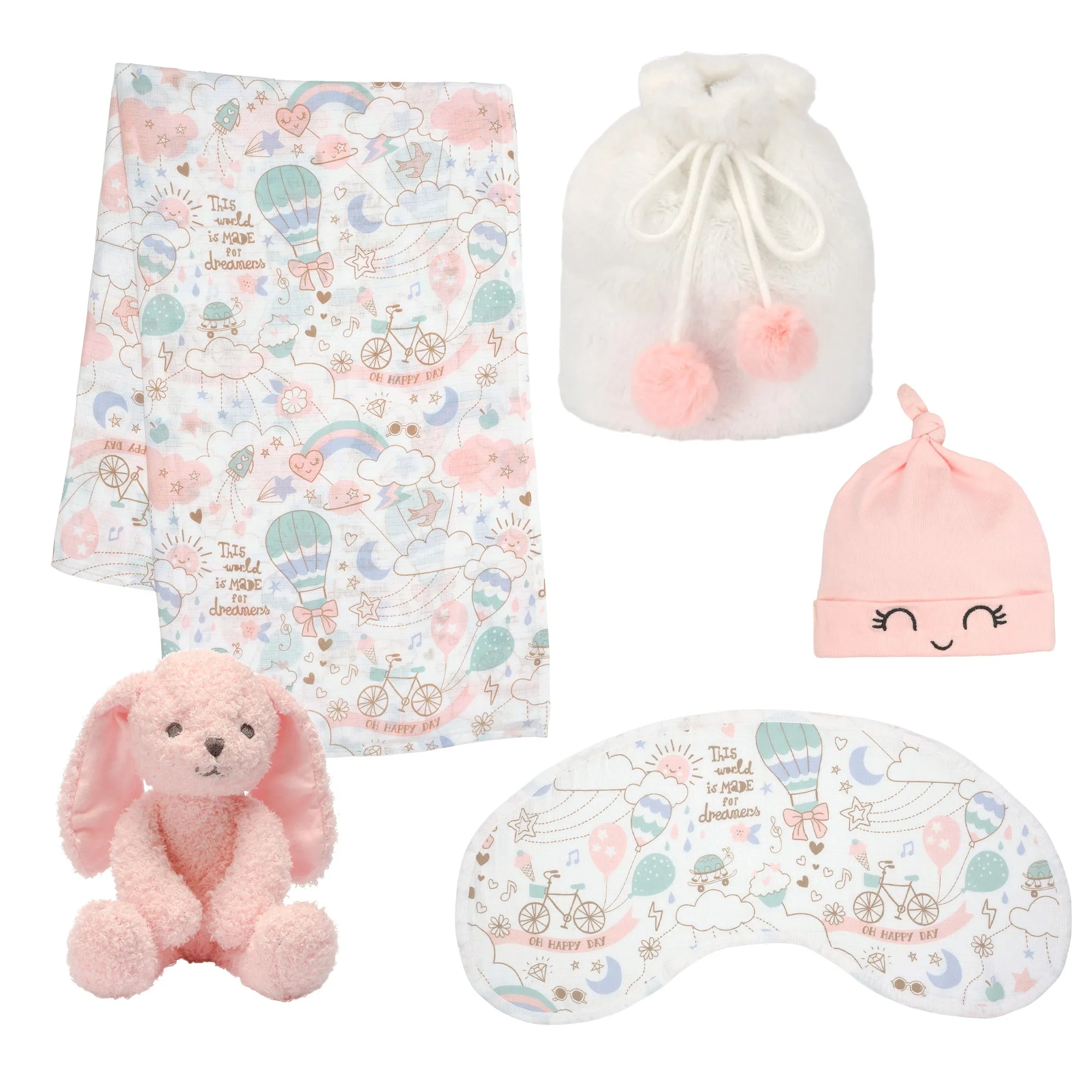 5 Piece Pink Gift Set