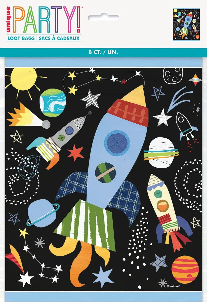 8pk Outer Space Party Lolly Bags