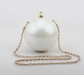 ABS Round Ball Shoulder Evening Clutch Purse