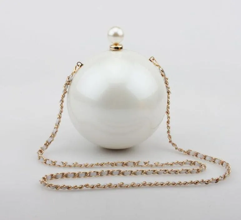 ABS Round Ball Shoulder Evening Clutch Purse