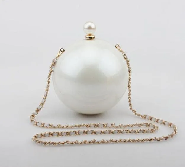 ABS Round Ball Shoulder Evening Clutch Purse