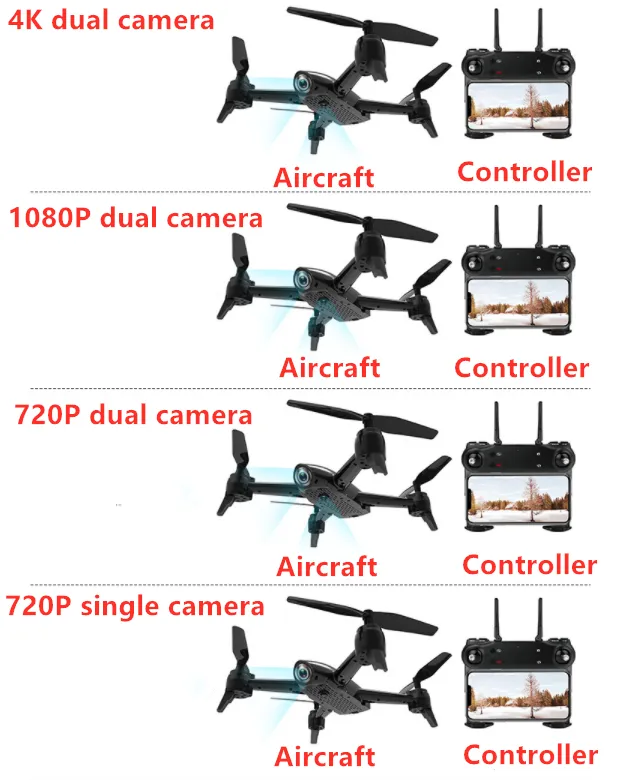 Aerial drone 4K Ultra-Clear Optical Flow Dual Camera, Quadcopter