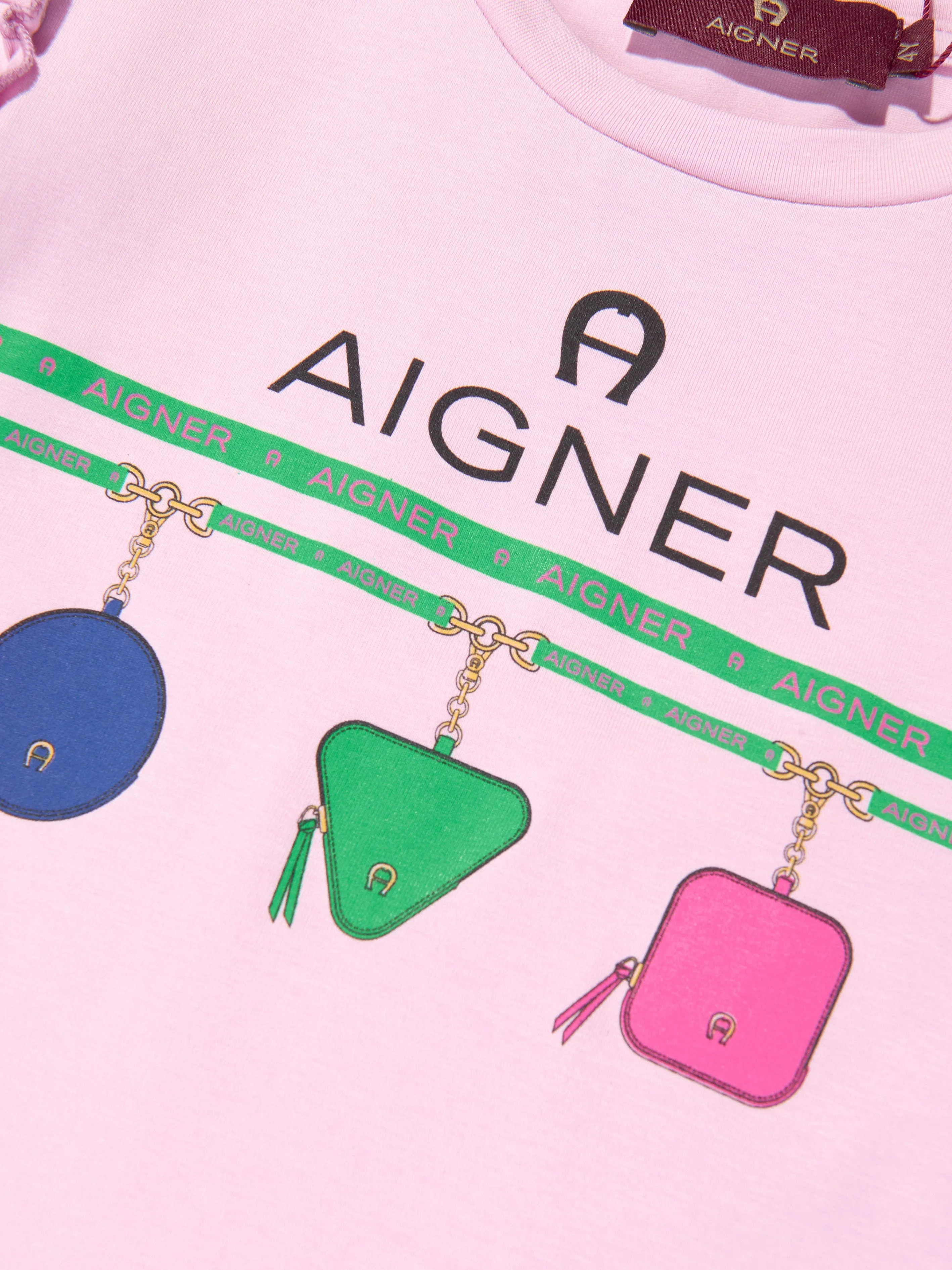 Aigner Girls Logo T-Shirt Dress in Pink