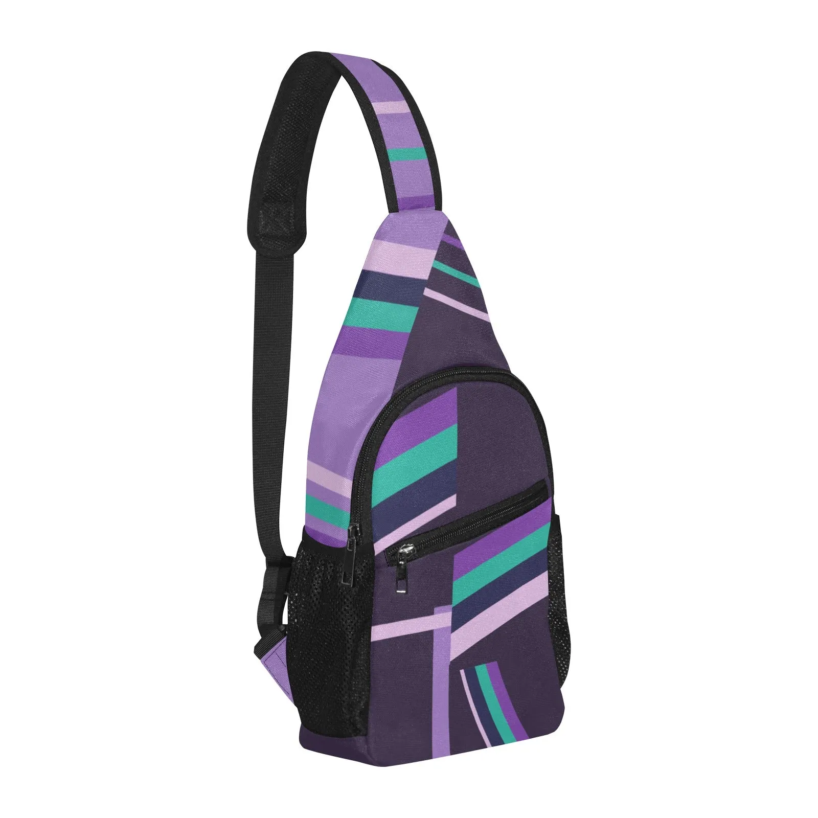 AJ Canvas Sling Bag - Purple Plaid