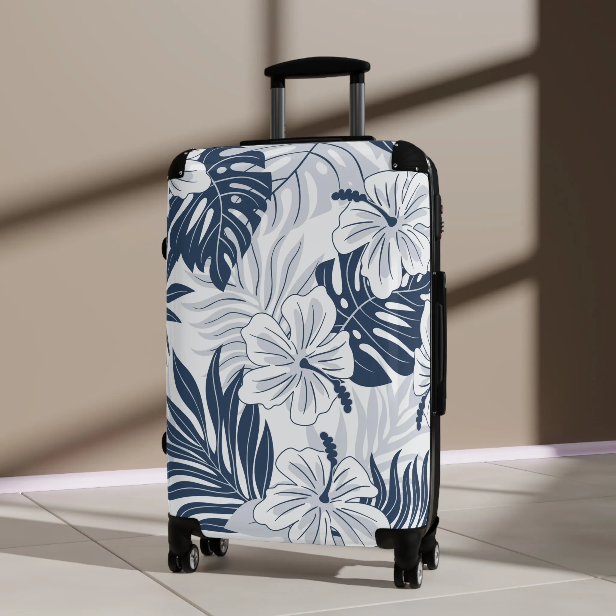 Aloha Hand Drawn Tropical Suitcase