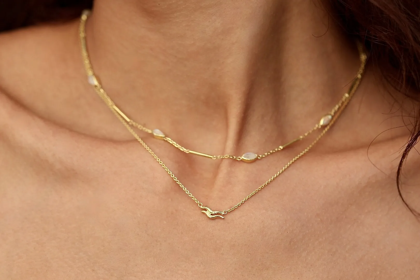 Aquarius 14k Gold Vermeil Necklace