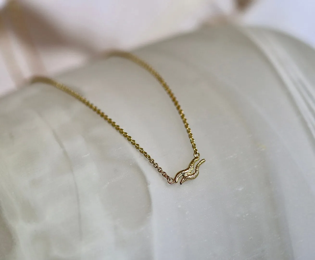 Aquarius 14k Gold Vermeil Necklace