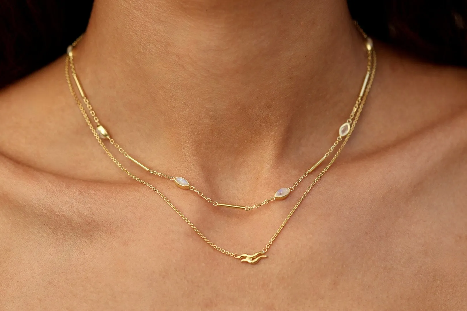 Aquarius 14k Gold Vermeil Necklace