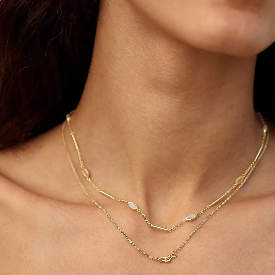 Aquarius 14k Gold Vermeil Necklace