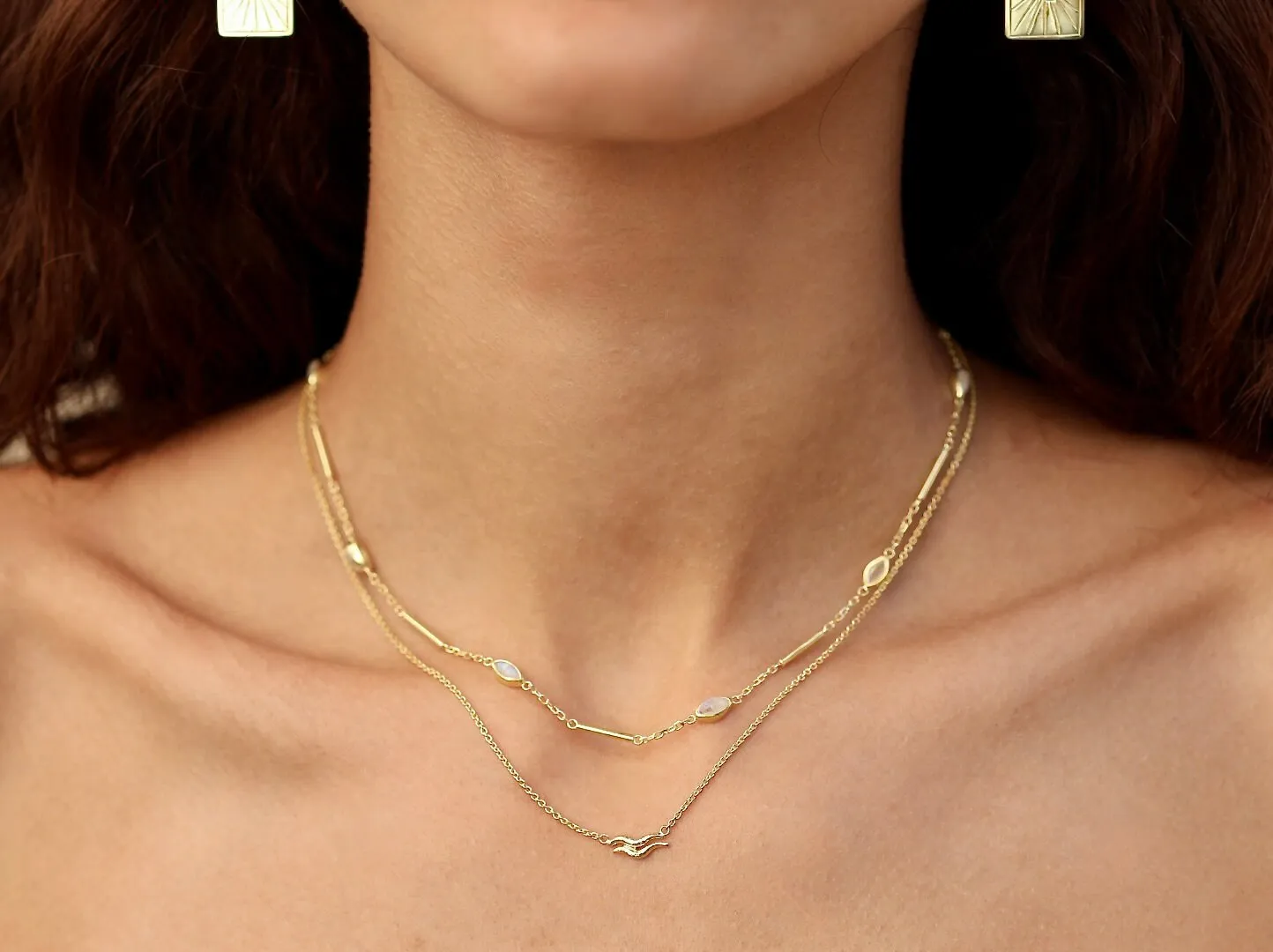 Aquarius 14k Gold Vermeil Necklace