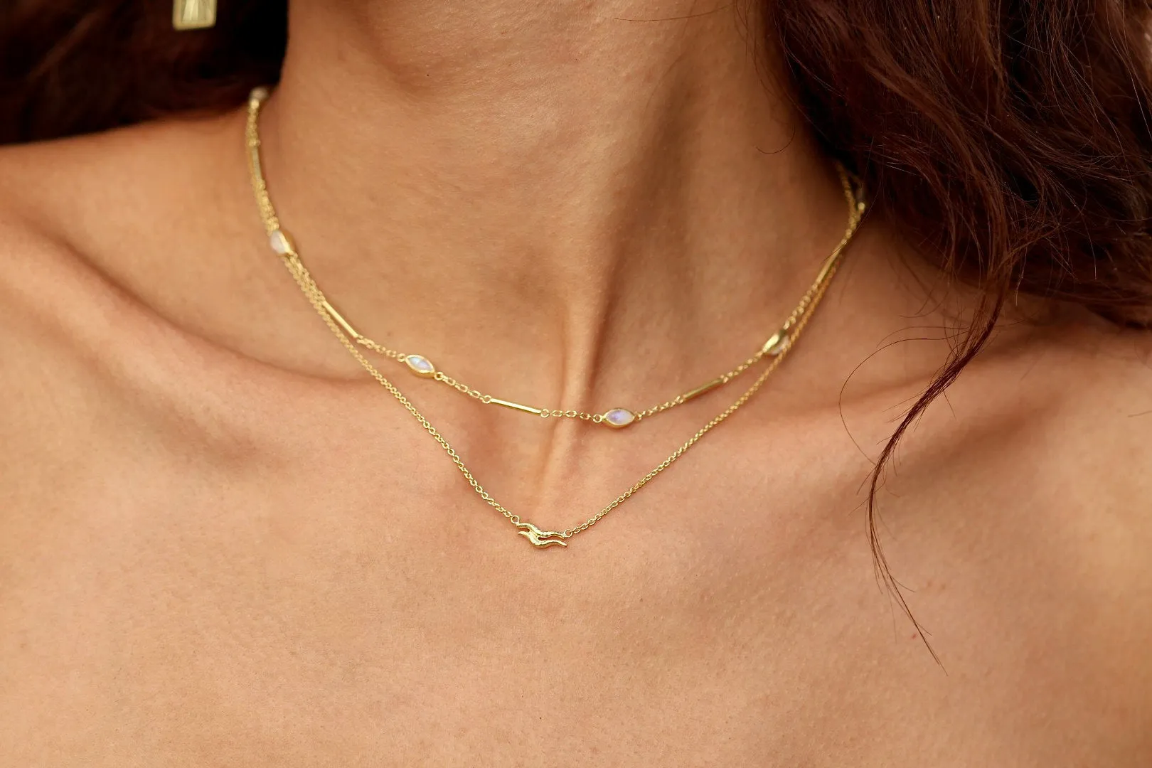 Aquarius 14k Gold Vermeil Necklace