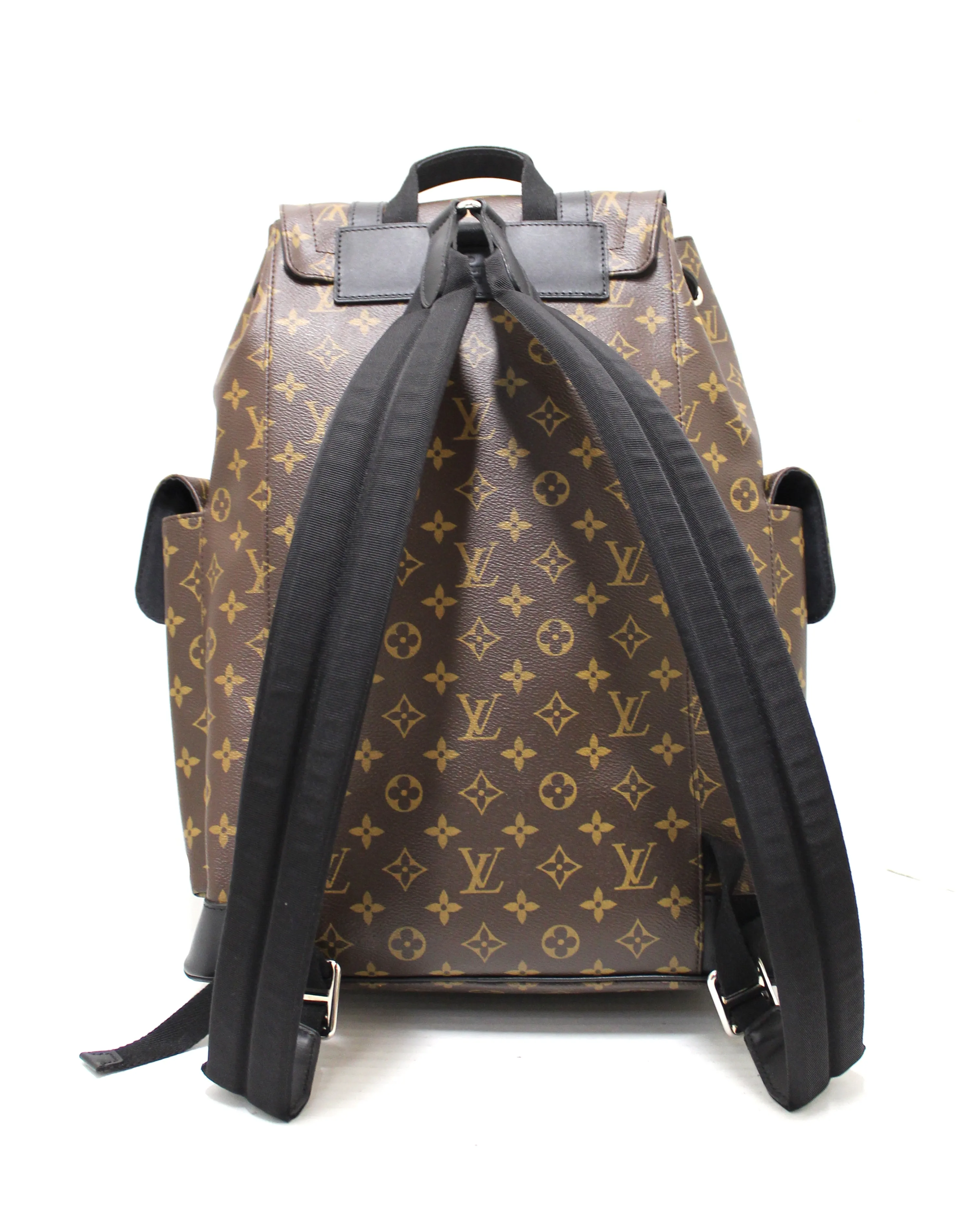 Authentic Louis Vuitton Monogram Macassar Christopher PM Backpack