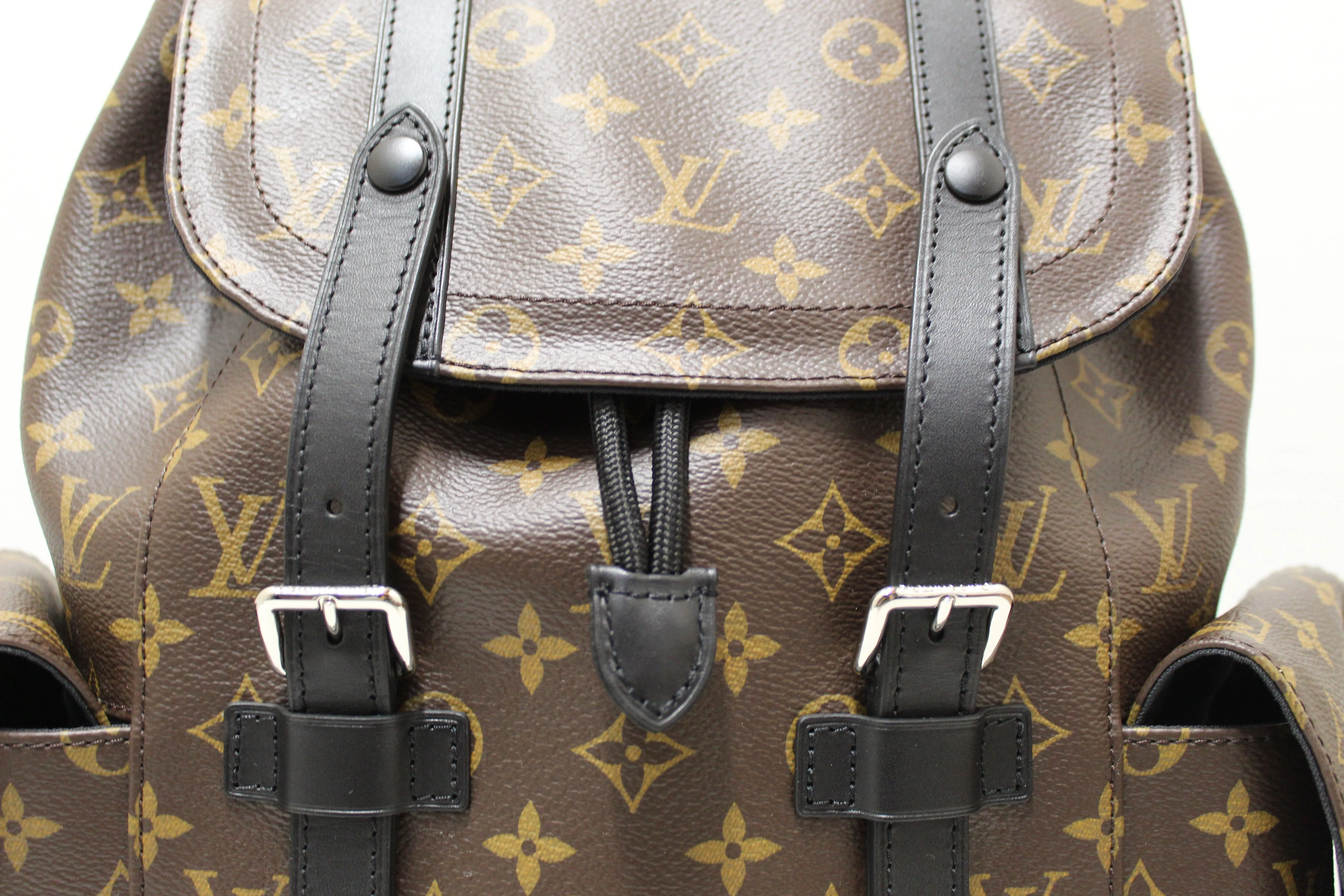 Authentic Louis Vuitton Monogram Macassar Christopher PM Backpack