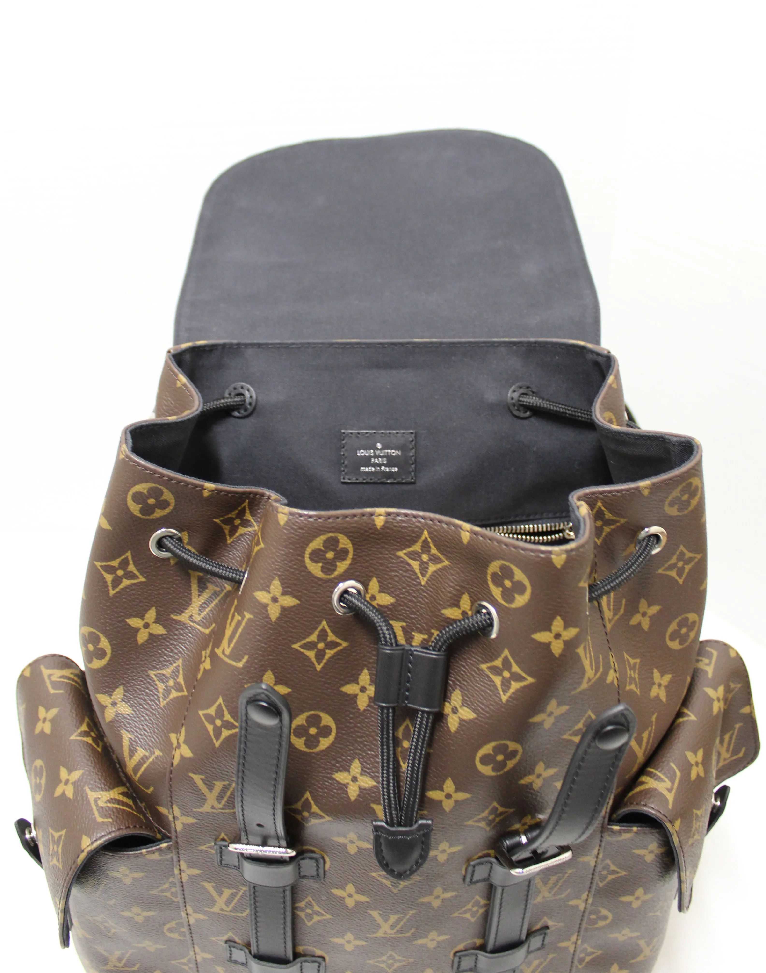 Authentic Louis Vuitton Monogram Macassar Christopher PM Backpack