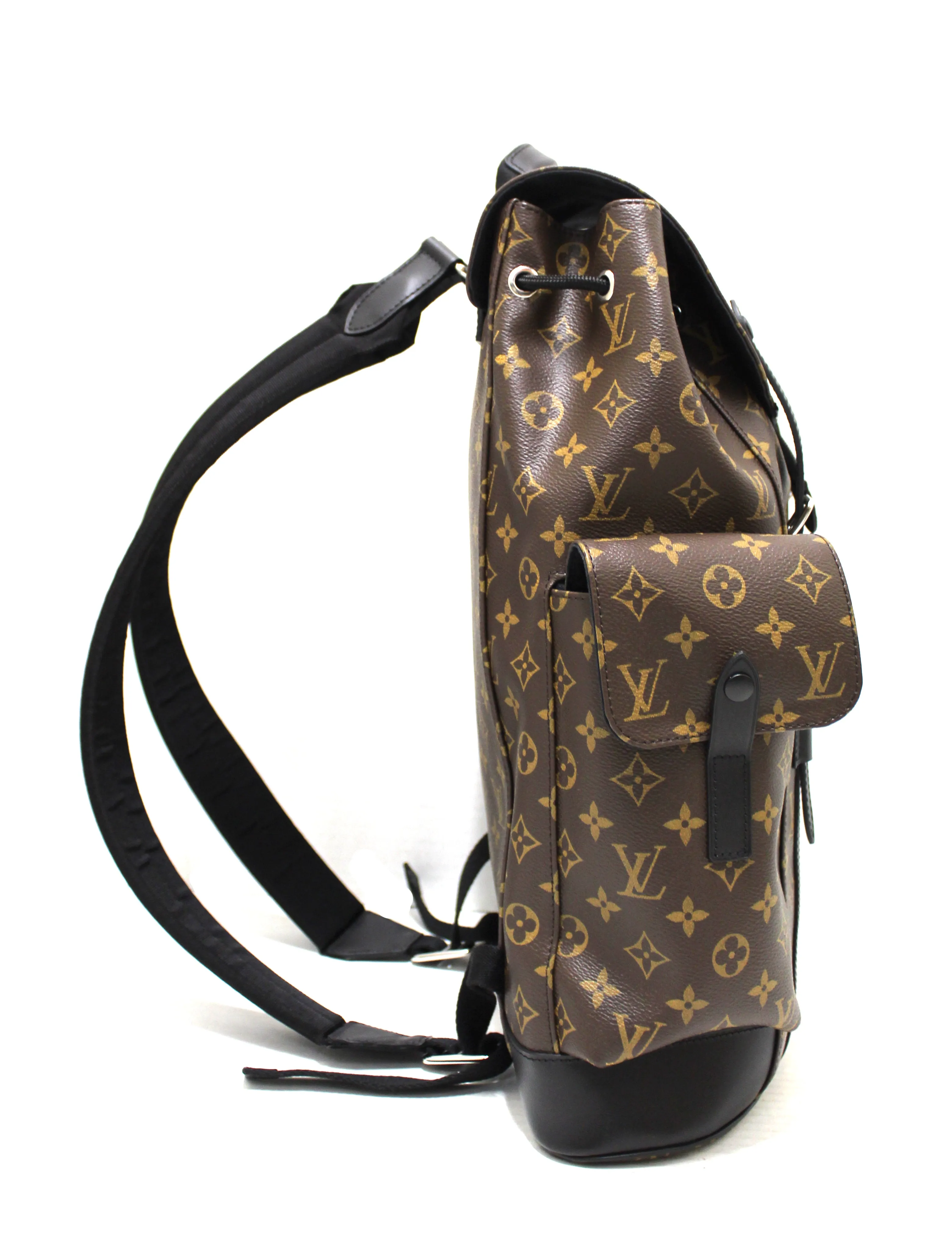 Authentic Louis Vuitton Monogram Macassar Christopher PM Backpack