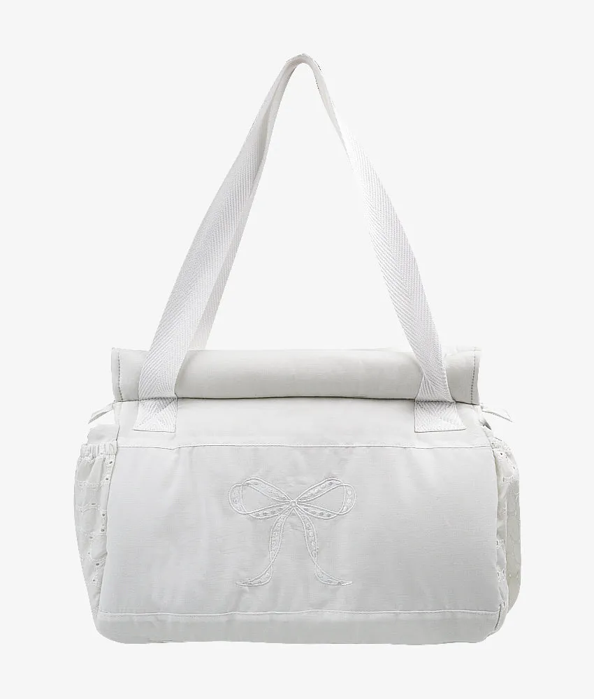 Baby Diaper Bag (L) – Classic White Theme