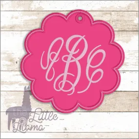 Bag Scallop Vine Monogram Tag