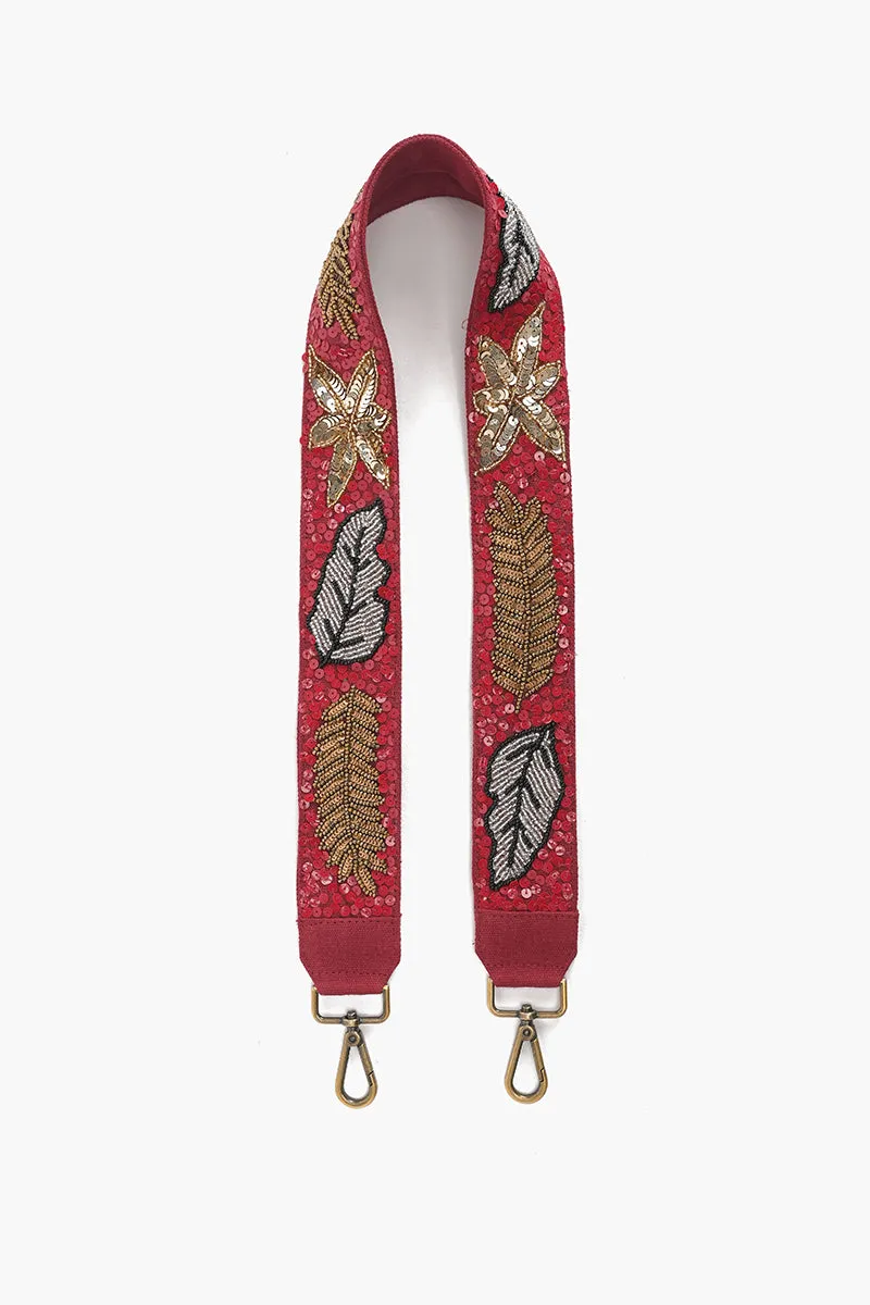 BagStrap Natural-Red Floral