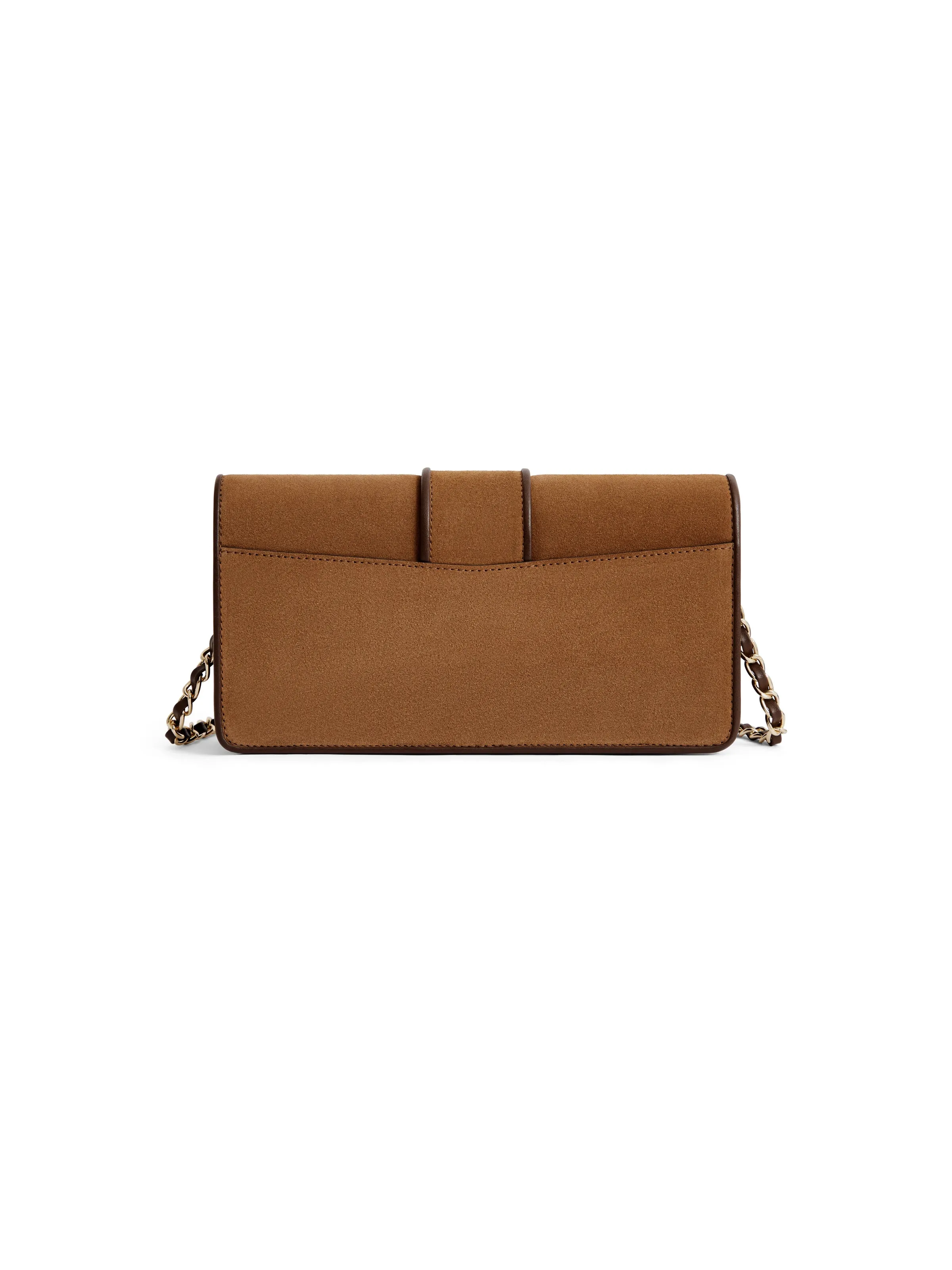 Belmont Clutch - Tan Suede