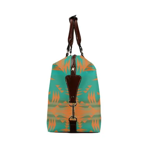 Between the Mountains Deep Lake Orange Classic Travel Bag