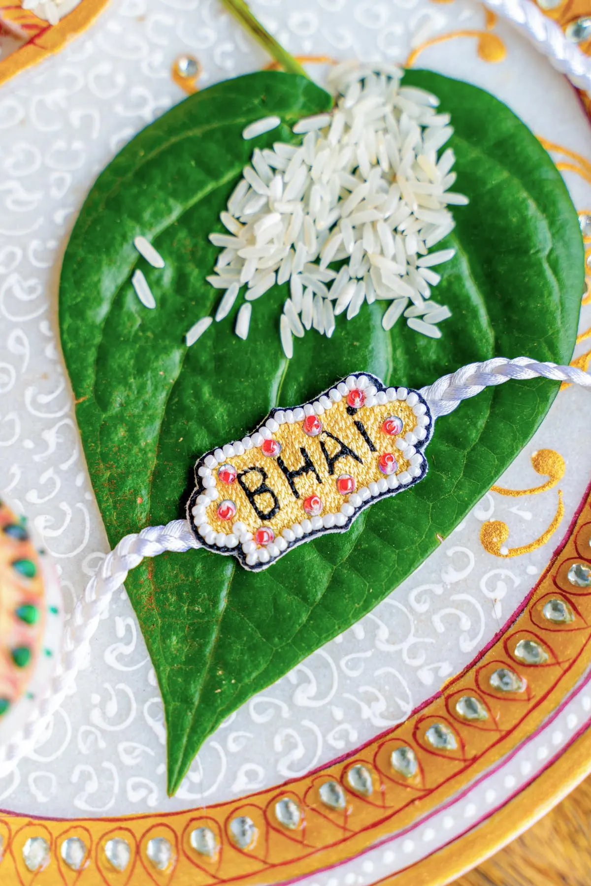 Bhai Bestowal Embroidered Rakhi