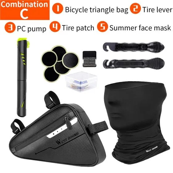 Bicycle Tools Kit Include Bike Pump Bag Tools Outdoor Cycling Equipment