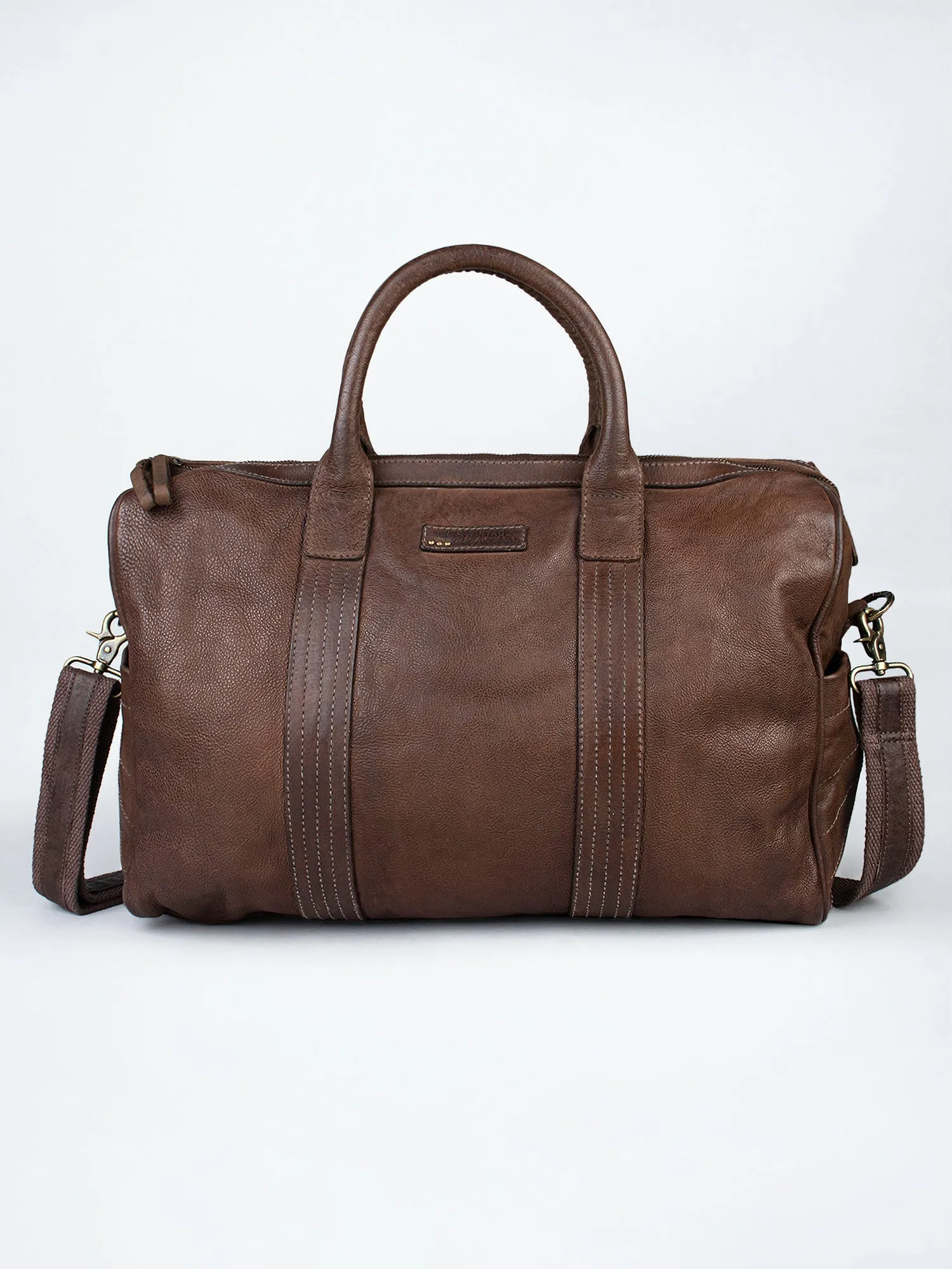 Black Leather Weekender Bag