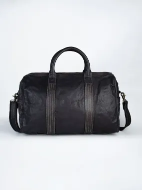 Black Leather Weekender Bag