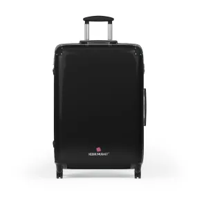 Black Solid Color Best Suitcases, Modern Simple Minimalist Designer Suitcase Luggage (Small, Medium, Large)