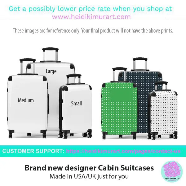 Black Solid Color Best Suitcases, Modern Simple Minimalist Designer Suitcase Luggage (Small, Medium, Large)