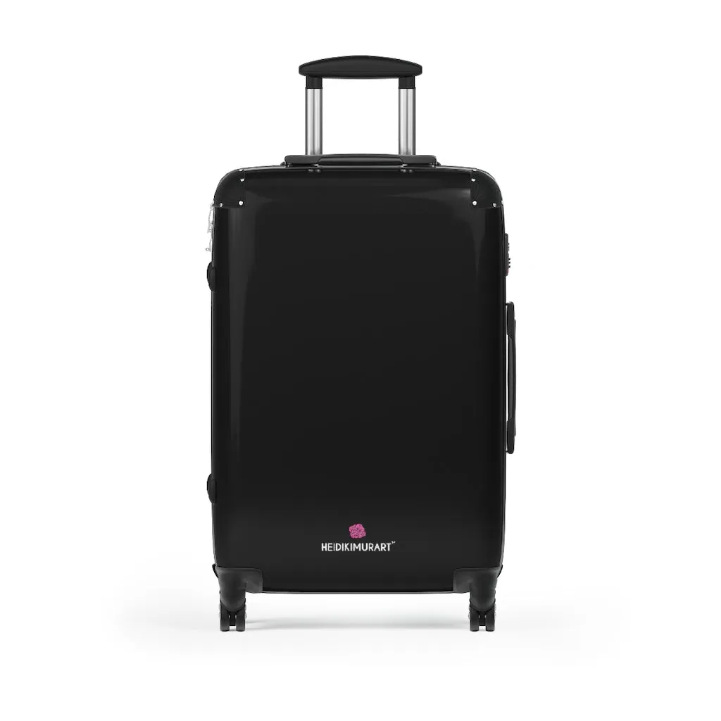 Black Solid Color Best Suitcases, Modern Simple Minimalist Designer Suitcase Luggage (Small, Medium, Large)