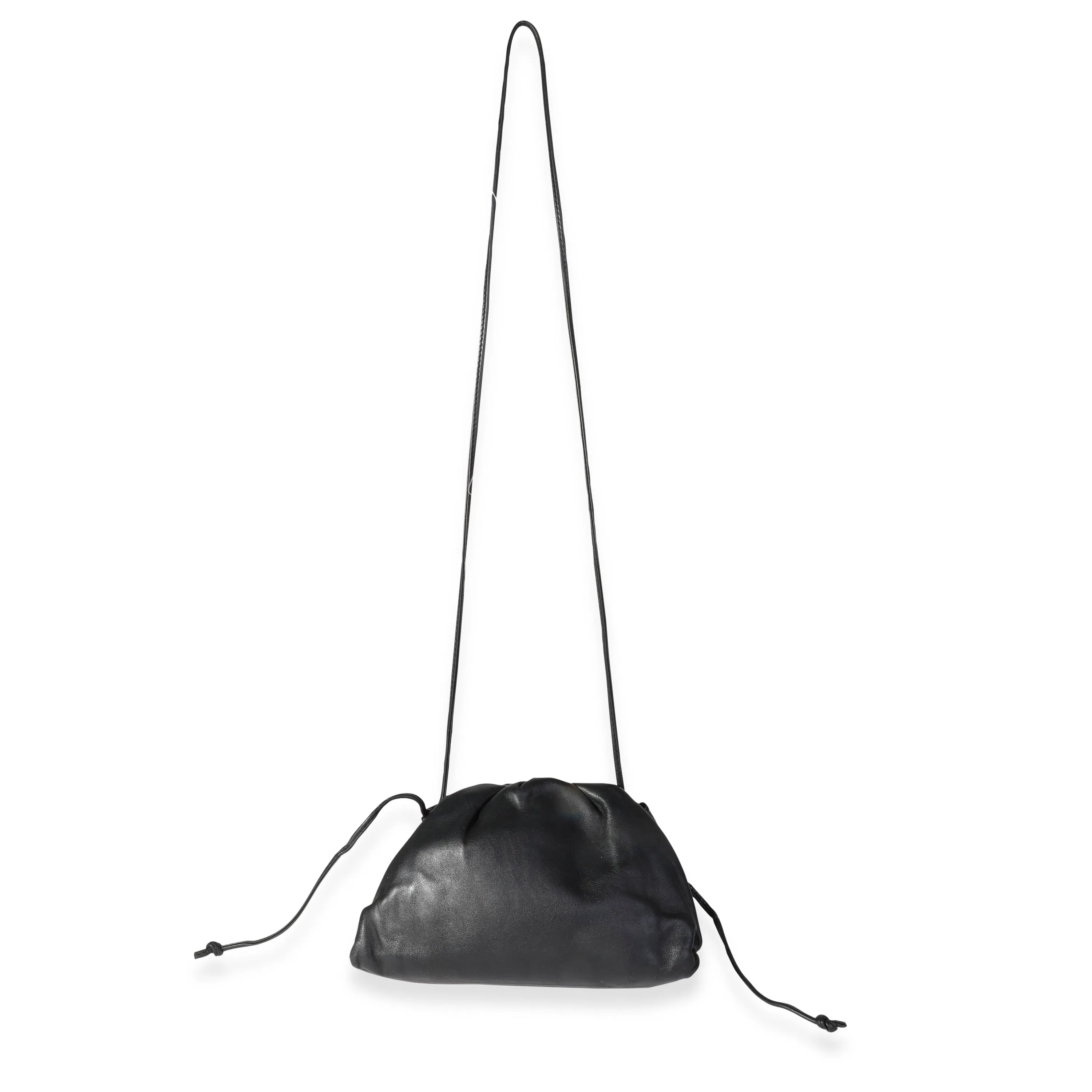BOTTEGA VENETA Black Calfskin Mini Pouch Bag