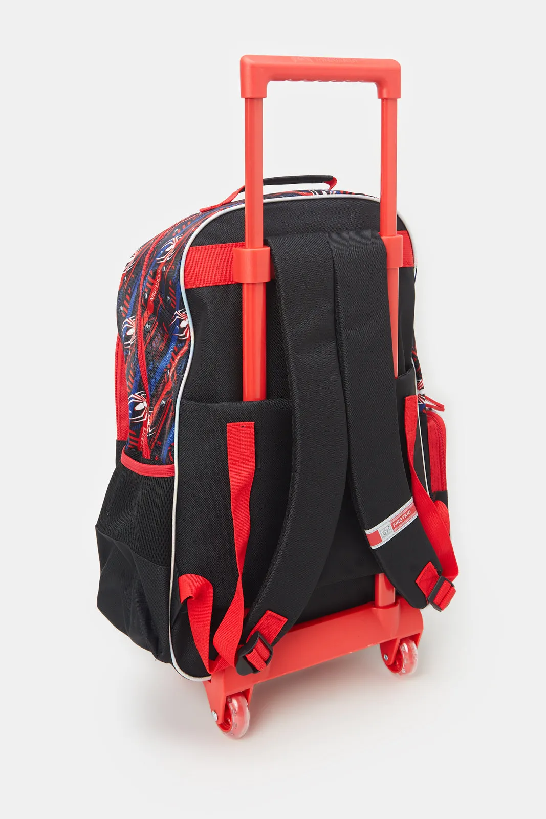 Boys Black And Red Spider-Man Trolley Bag (18 Inch)