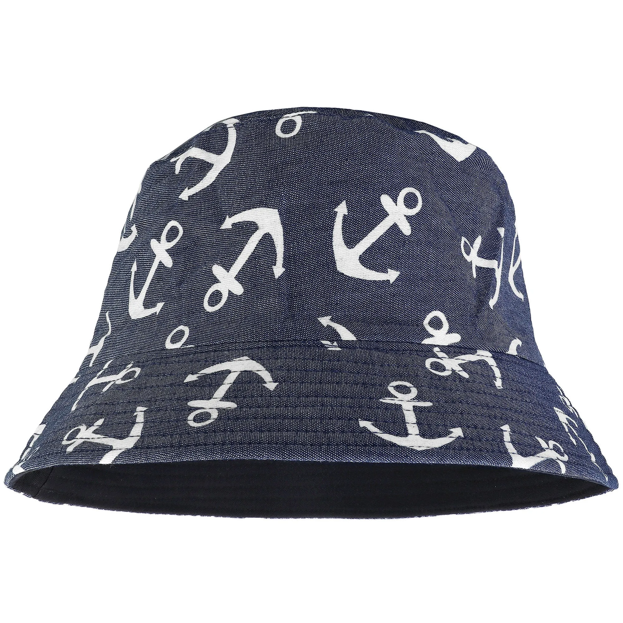 Bucket Hat - Navy Blue Anchor