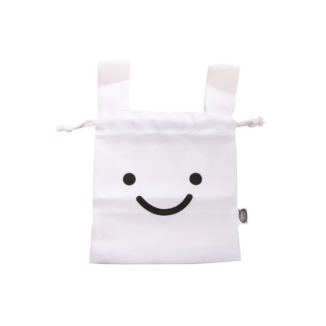 Bunny Ears Drawstring Bag - White