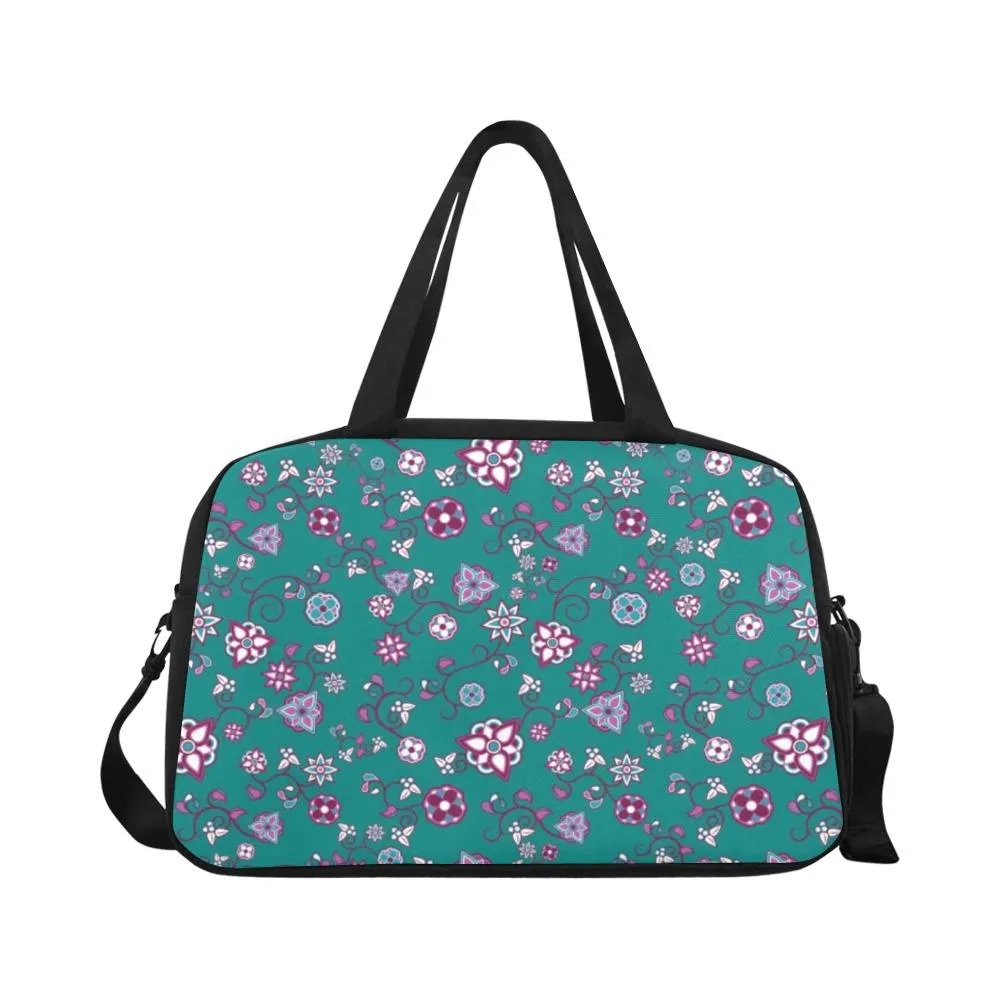 Burgundy Bloom Fitness Handbag