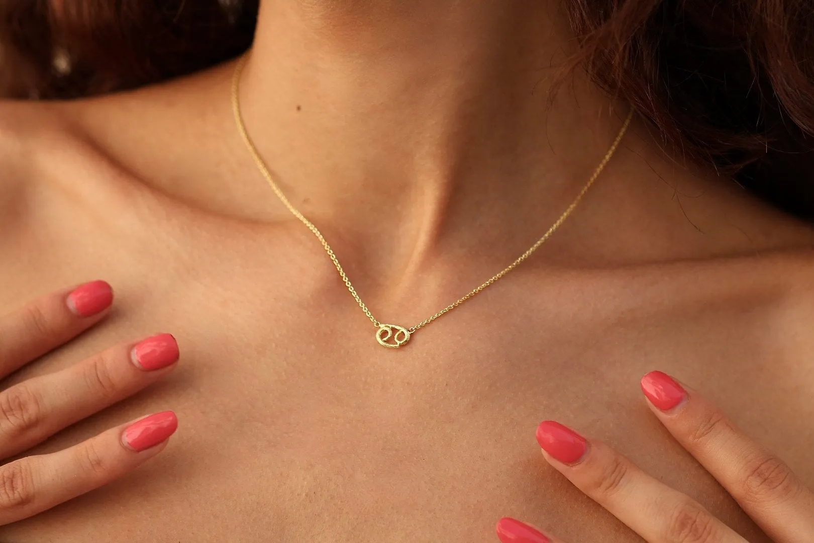 Cancer 14K Gold Vermeil Necklace