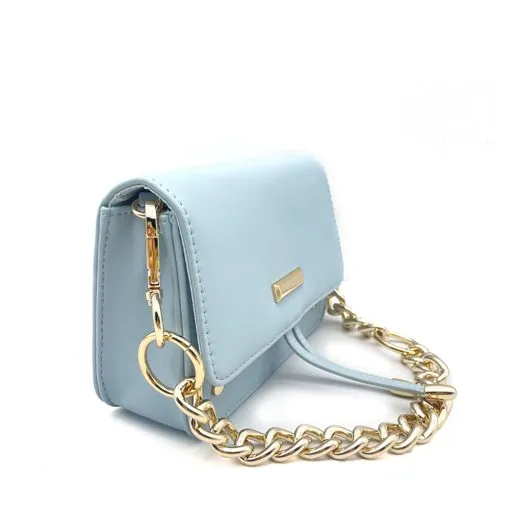 Caroline Alberta Chunky Chain Bag - Blue