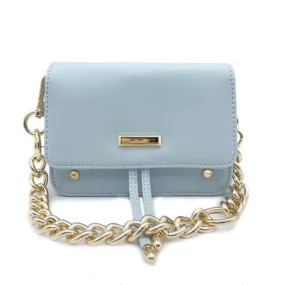 Caroline Alberta Chunky Chain Bag - Blue